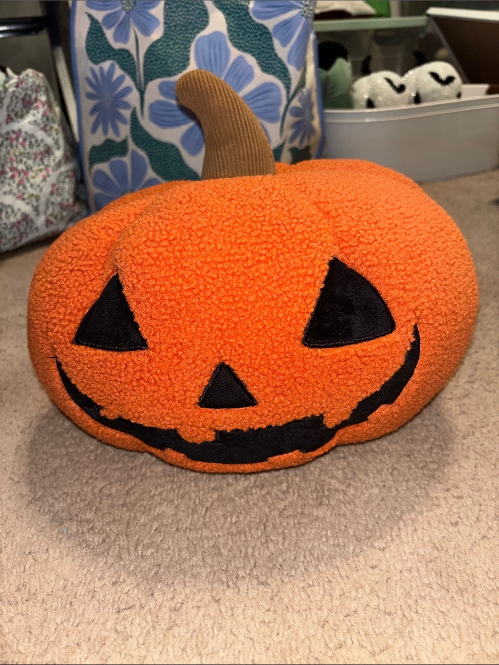 VIRAL 2025 Costco Halloween Jack-O'-Lantern Plush Pumpkin - Orange